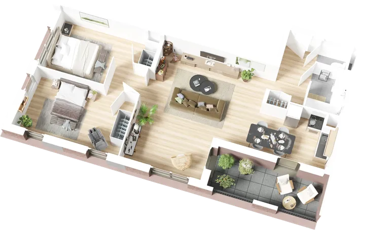 Plan 3D du lot B12