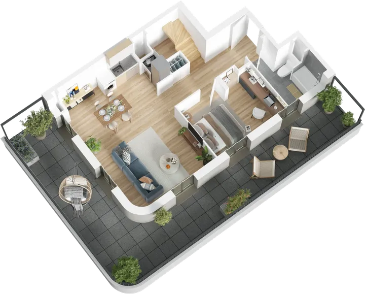 Plan 3D du lot A84