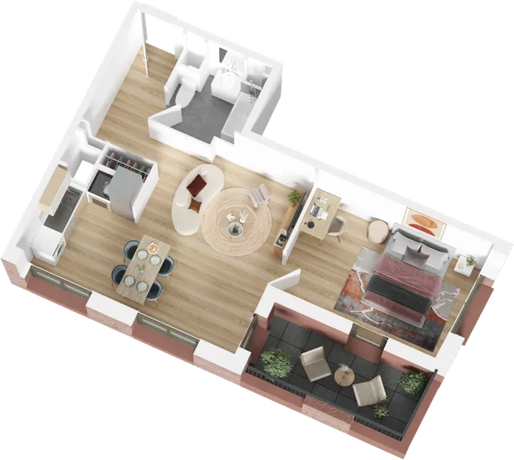 Plan 3D du lot B24