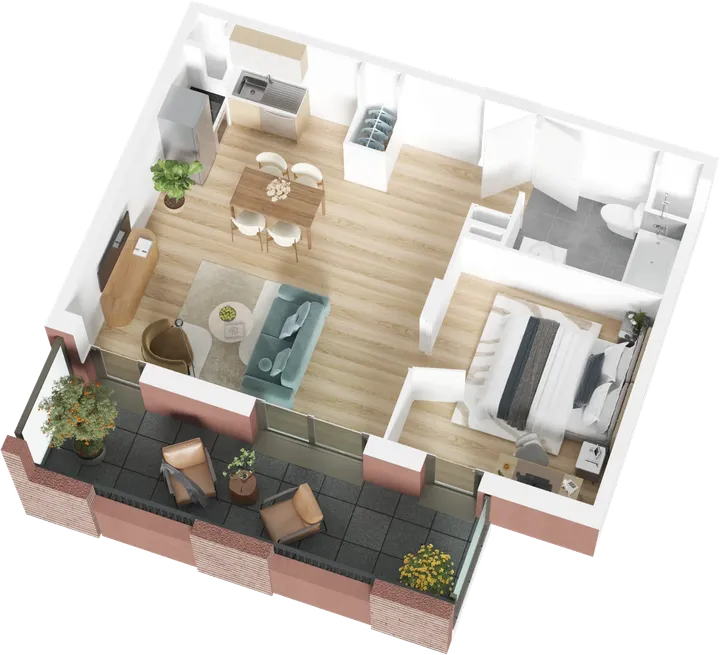 Plan 3D du lot B23