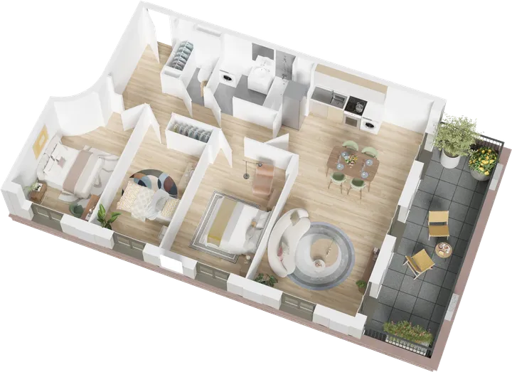 Plan 3D du lot B92