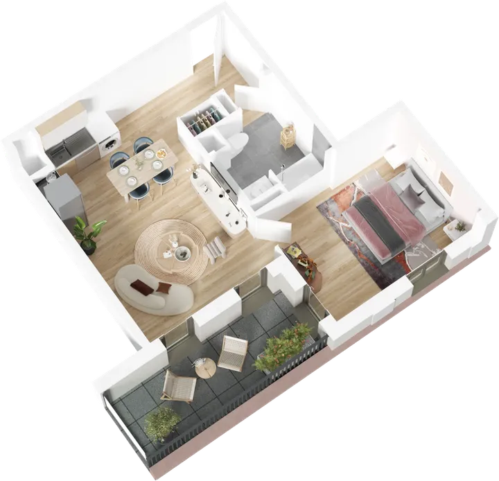Plan 3D du lot B63