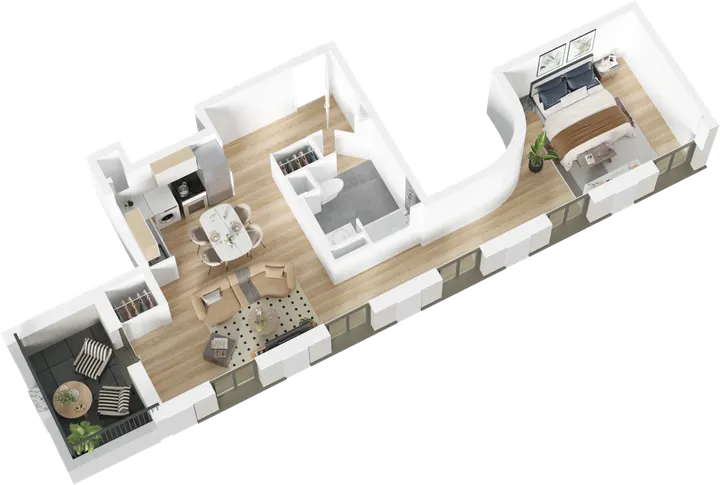 Plan 3D du lot B123