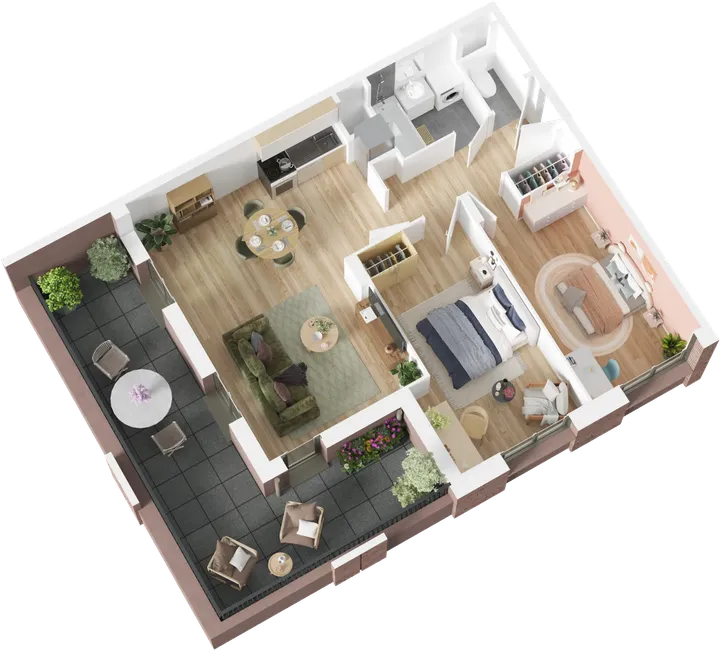 Plan 3D du lot B31