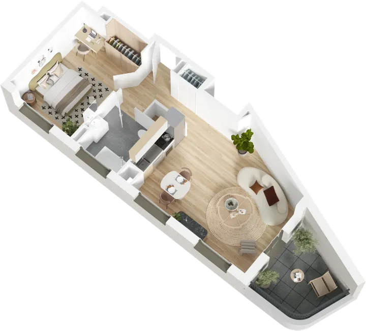Plan 3D du lot A14