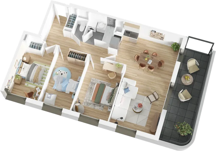 Plan 3D du lot A31