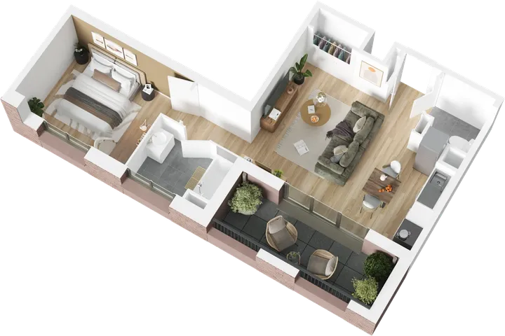 Plan 3D du lot B26